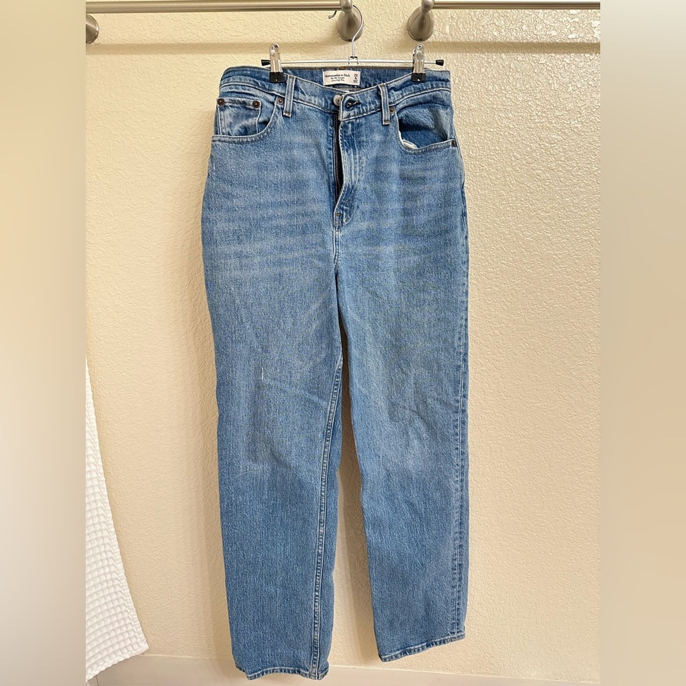 Abercrombie & Fitch Blue the 90s straight ultra high rise